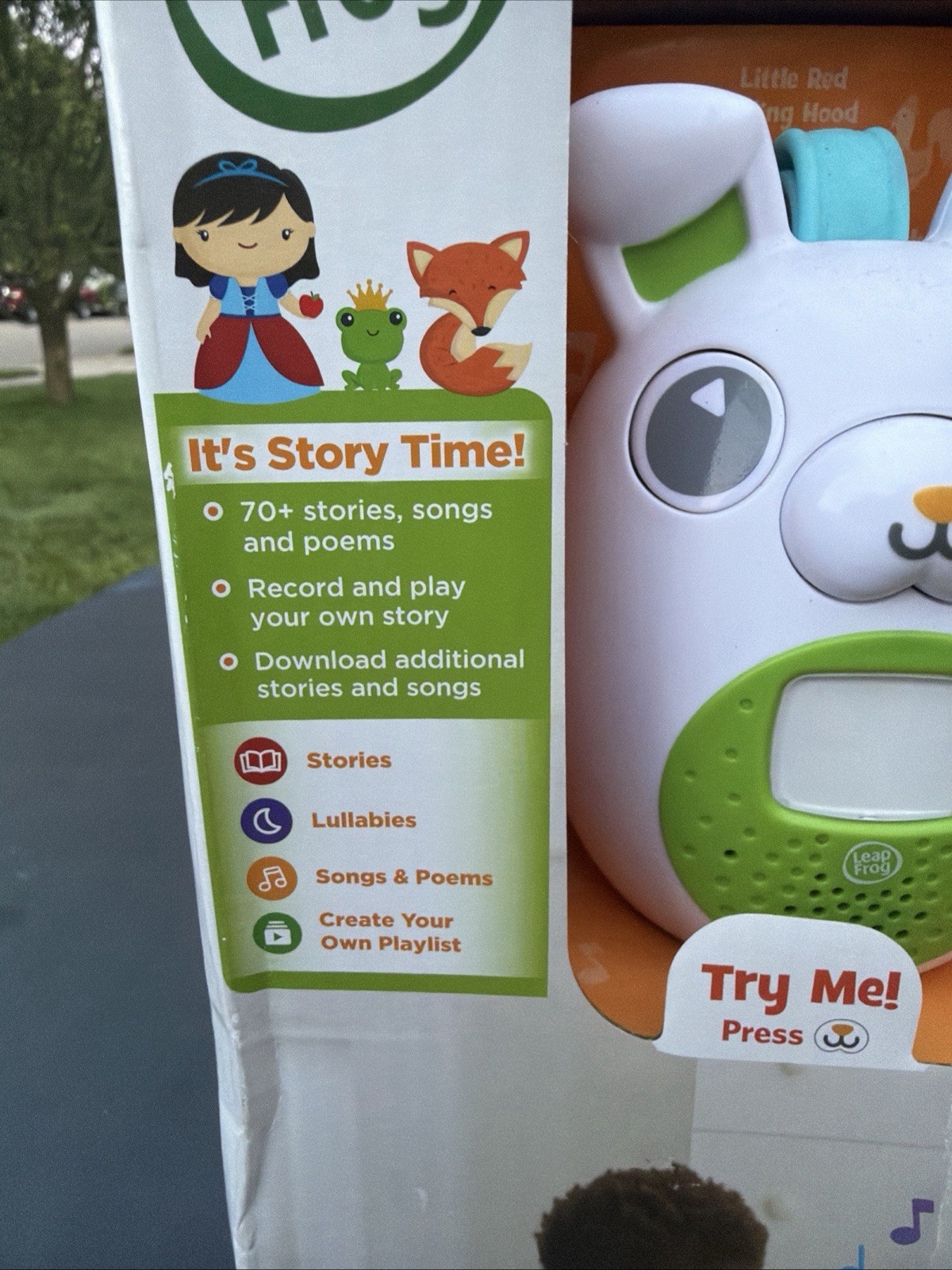 Leap Frog On-the-Go Story Pal LeapFrog Storyteller Lullabies Songs Poems 3+ 11a
