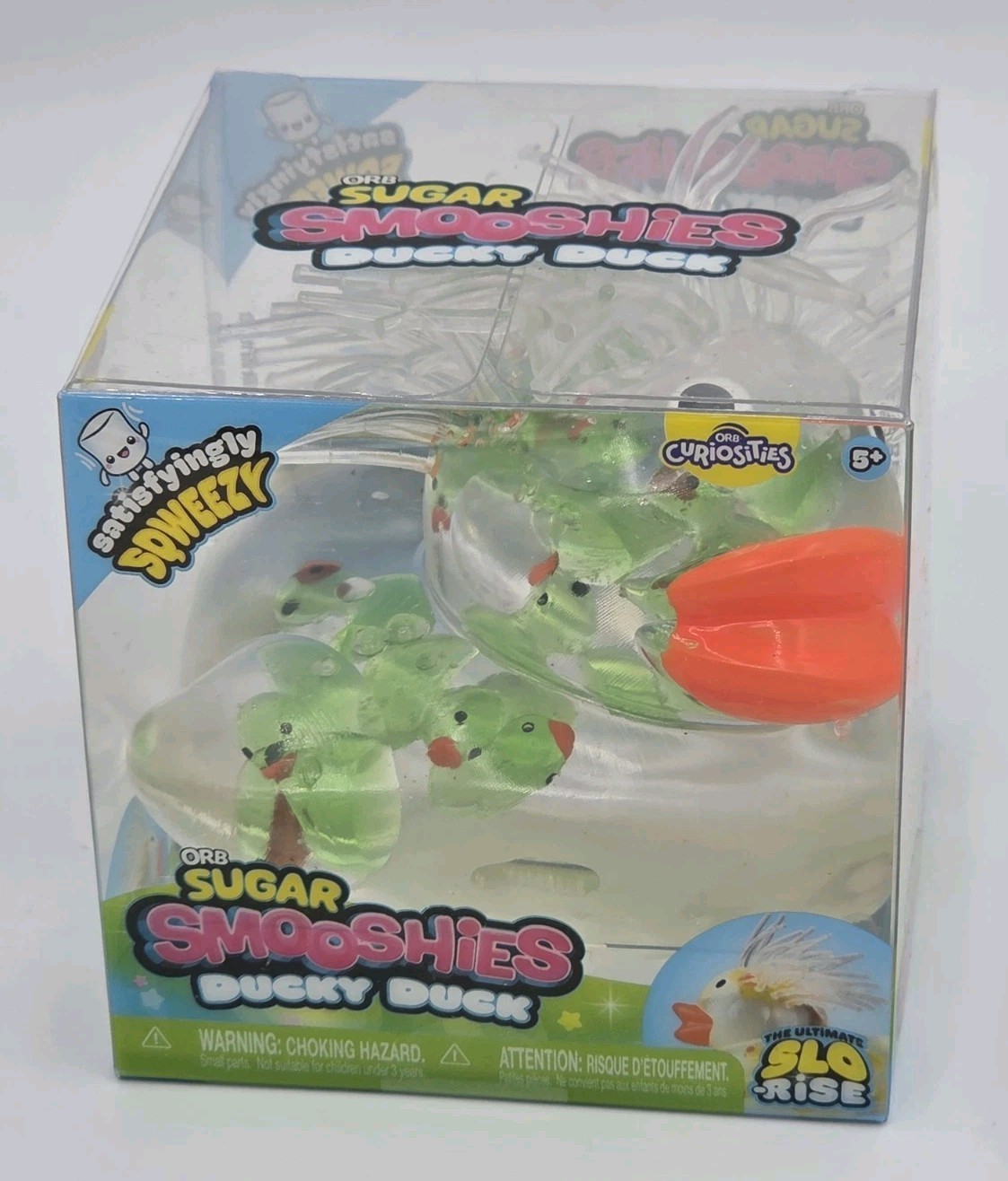 New Green ORB SUGAR SMOOSHIES Ducky Duck Slo-Rise Tactile Squeeze Toy