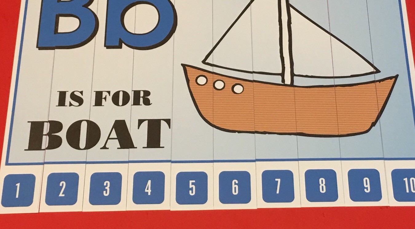 Letter B BALL – Number Sequencing Puzzle, numbers 1-10 Laminated