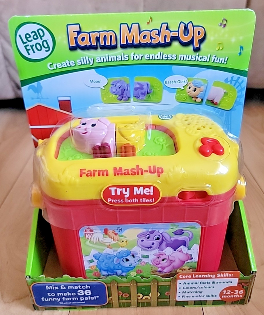 Leap Frog Farm Mash-Up Animal Learning Toy Match Talking Bucket 2012 NEW — READ