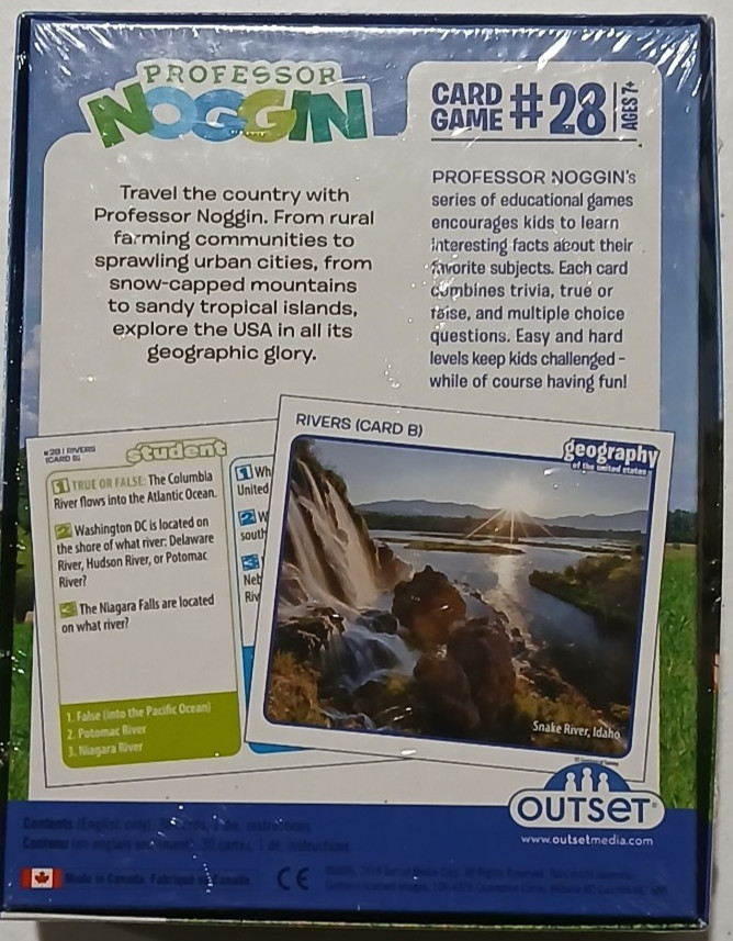 Professor Noggin: Geography of the United States Card Game Route 66 NEW Sealed