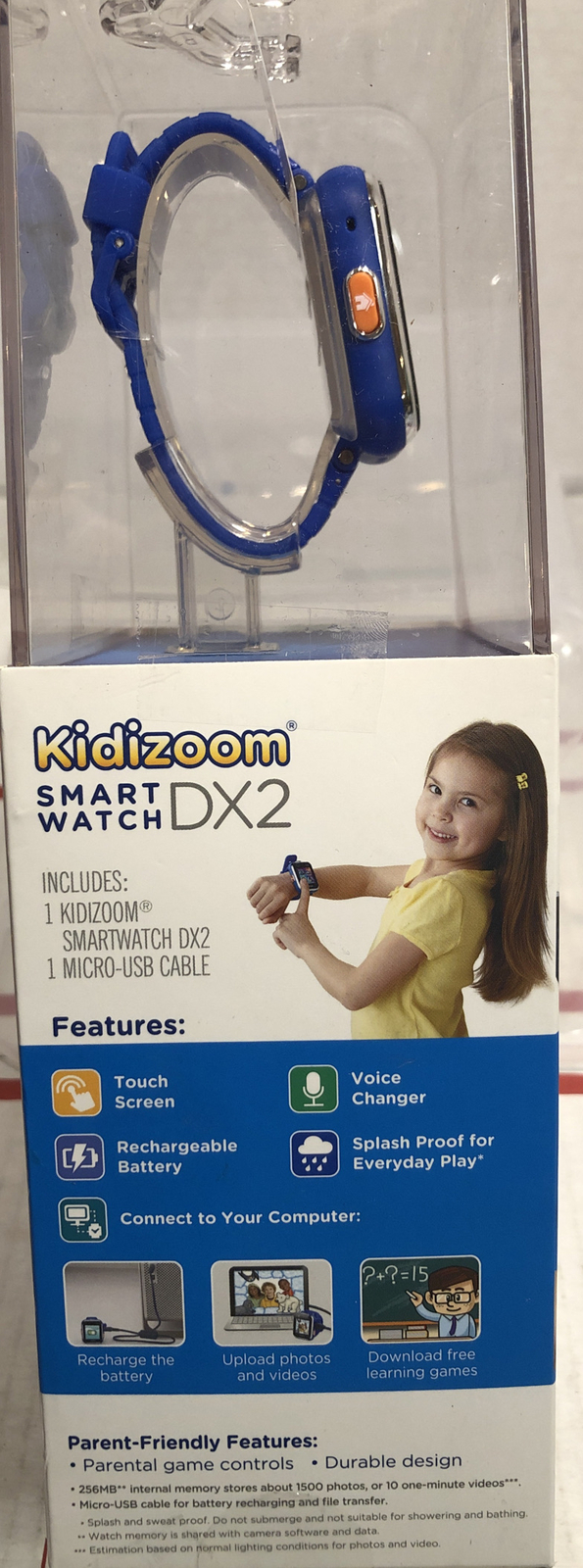 VTech Kidizoom Smartwatch DX2 Special Edition Skateboard Swoosh Blue Wristband