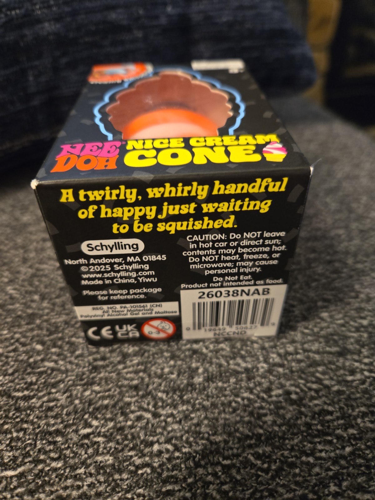 100% Authentic Needoh Ice Cream Cone ORANGE New In box Made By Schylling
