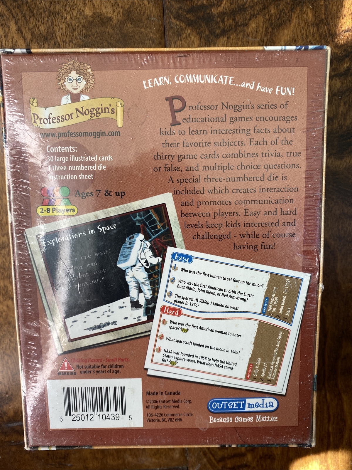Professor Noggin’s History of the United States Card Game 2+ Players Ages 7+