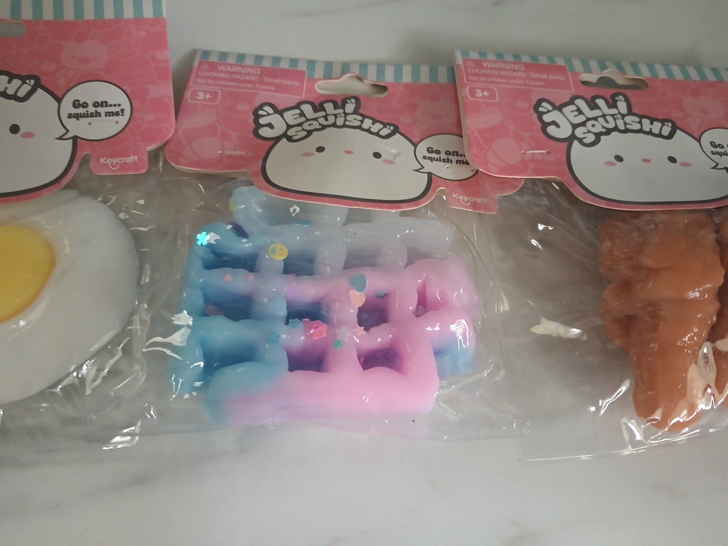 Jelli Squishi Sensory ASD Anxiety Stress Relief Toy Food Lot Of 4