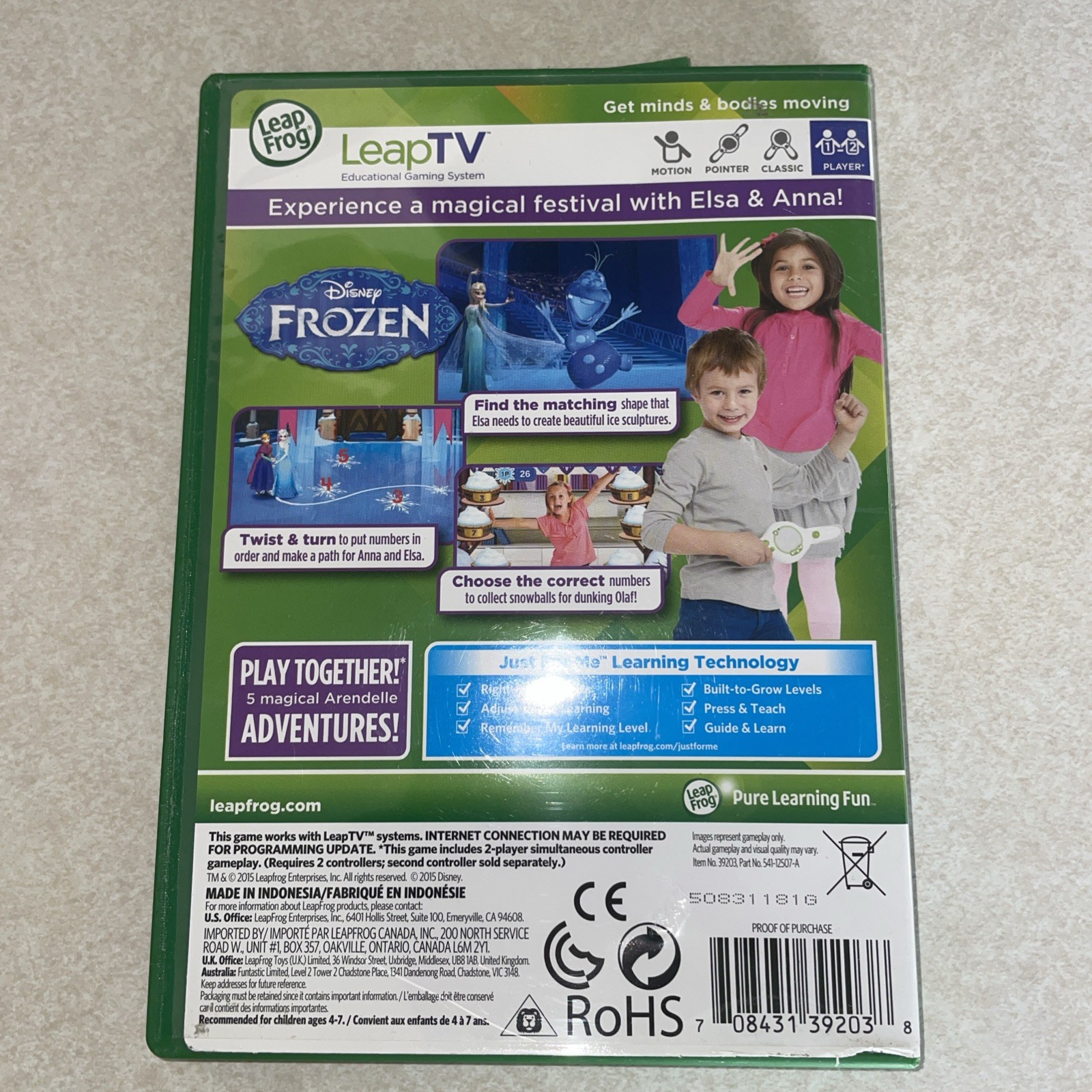 Leap Frog LeapTV Disney Frozen – Pre K – 1st Grade- 4-7 Years