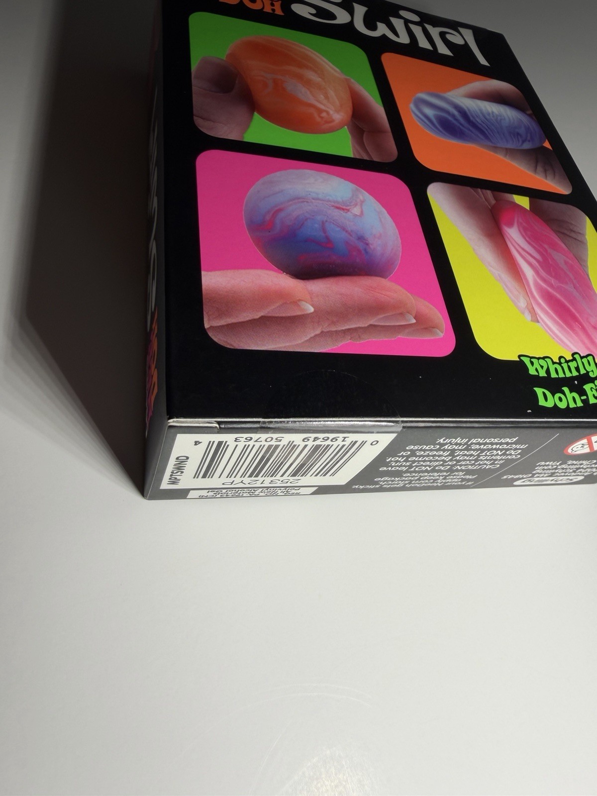 *Factory Error* – Two Peachy Squeeze – teenie NeeDoh Swirl ball, Nee Doh