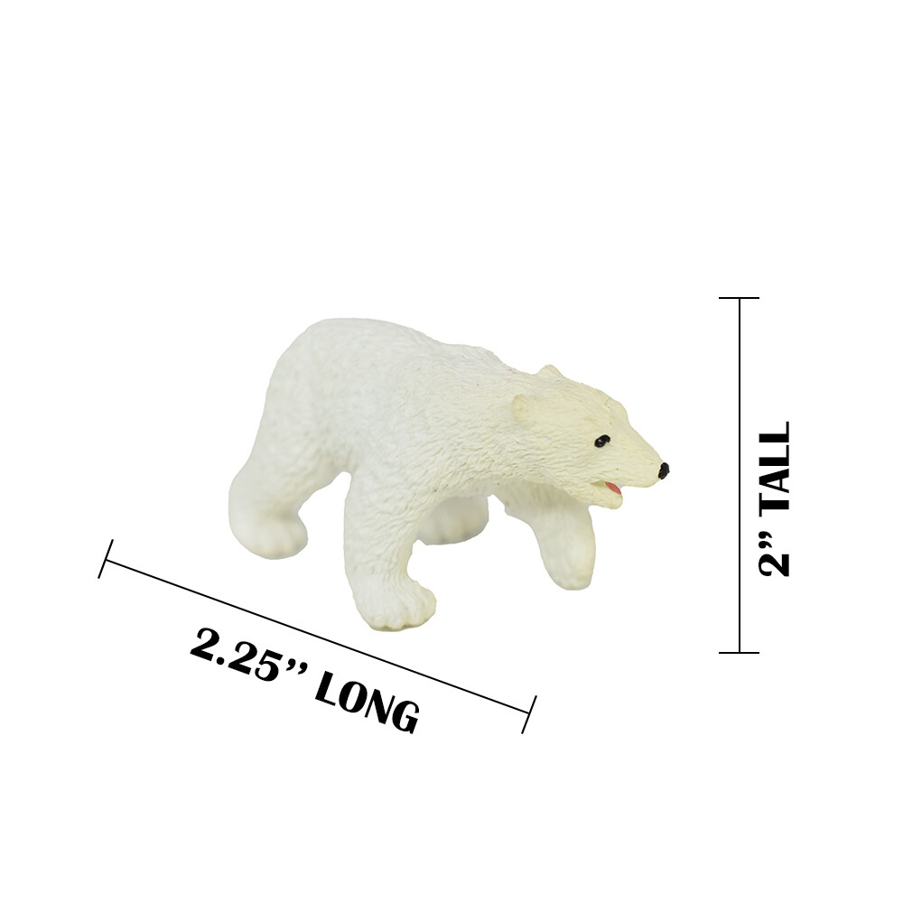 Polar Bear Small Very Nice Plastic Replica 2 1/4 inches long – F3499 B67
