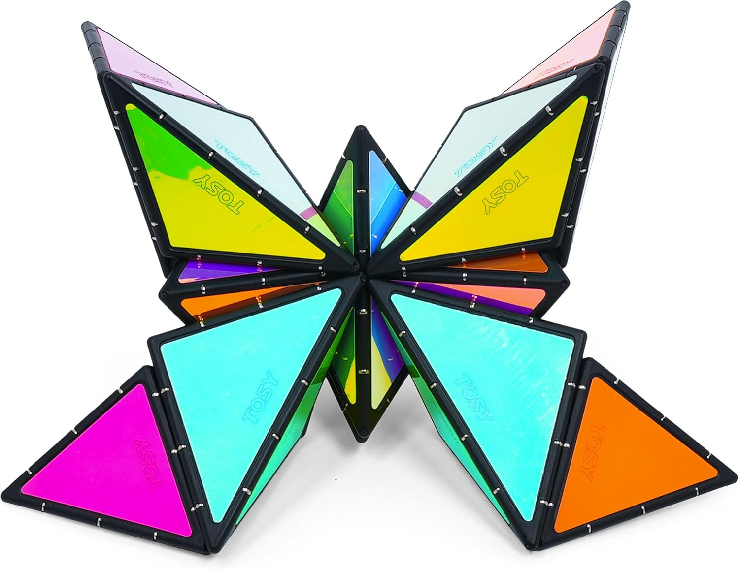TOSY Magnet Pyramid Glow – 1 Cube Transforms into 1 Billion Shapes, 12 Pieces, 2