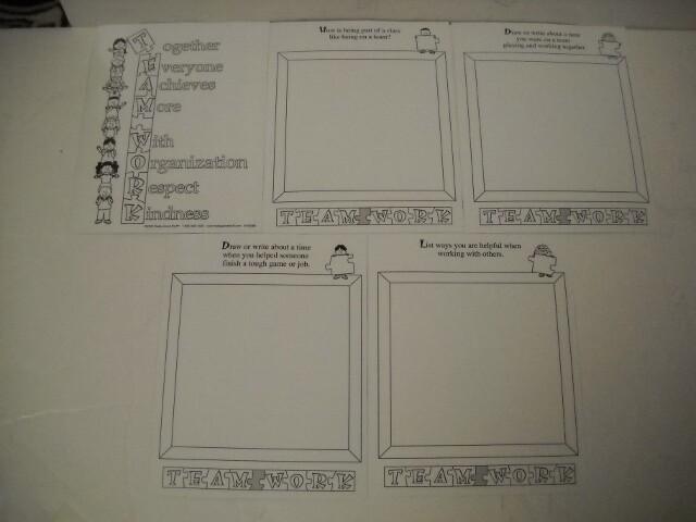 Really Good Stuff Teamwork Character Traits 9 Piece Laminated Set 2003 New Rare!