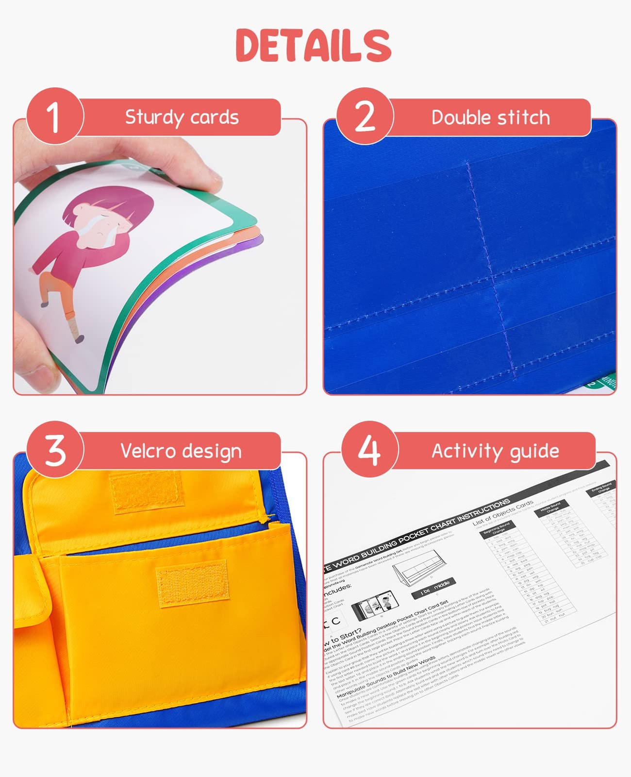 Word Building Desktop Pocket Chart Tent Flash Cards Kit – CVC Words Phonics G…
