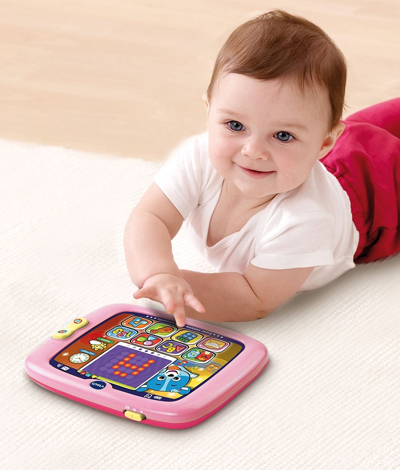 VTech Light-Up Baby Touch Tablet, Pink 8.1″ x 6″ x 1.2″,