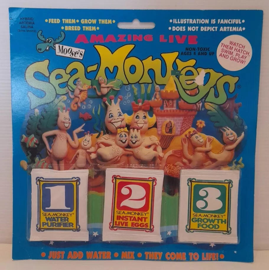 Moose Toys Amazing Live Sea-Monkeys Mid 90s Vintage Toy Made In Australia RARE