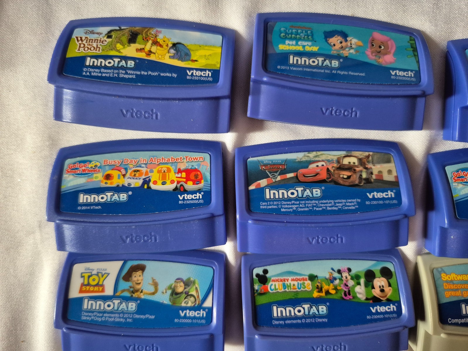 VTech InnoTab 3S Blue Wi-Fi Learning Tablet Bundle w 9 Games Case AC Adapter