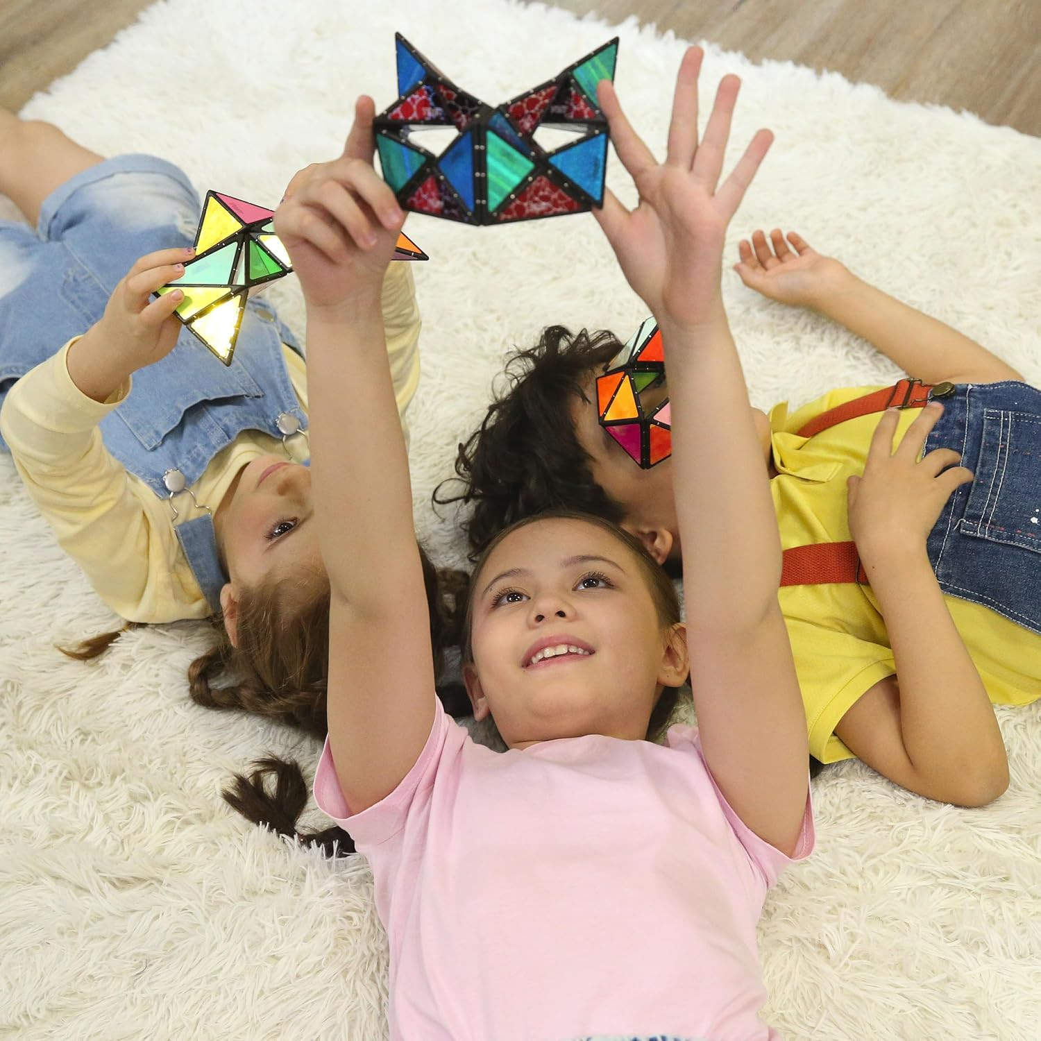 TOSY Magnet Pyramid Glow – 1 Cube Transforms into 1 Billion Shapes, 12 Pieces, 2