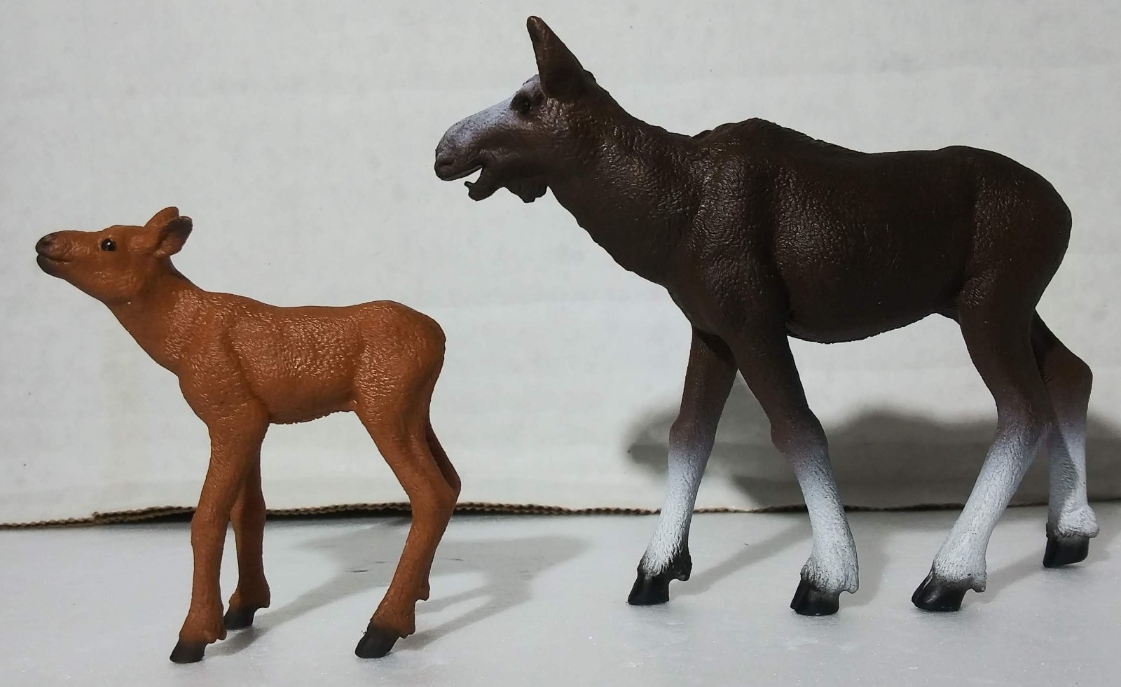 Schleich Mother Moose And Calf Wildlife Toy Realistic Figurine Set For Kids