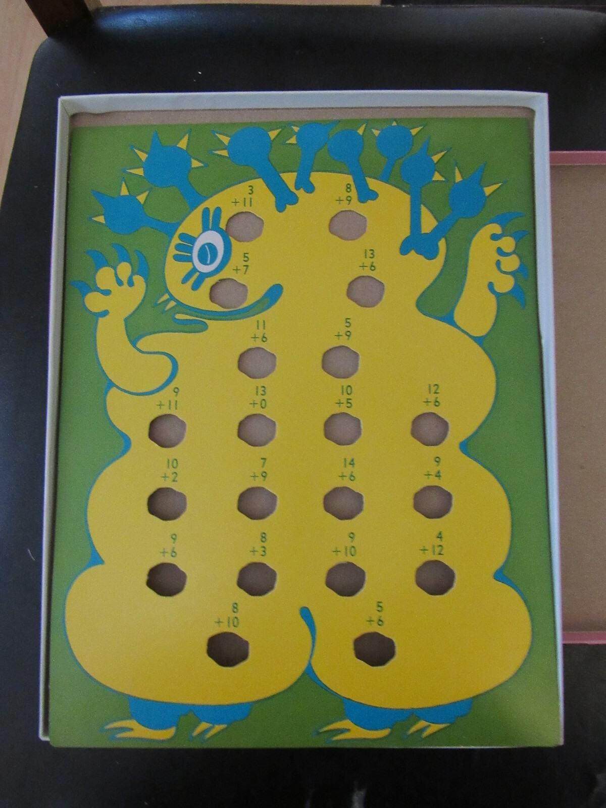 Vintage 1977 Turn n Learn Self Checking Addition Math Cards Monster Theme Set