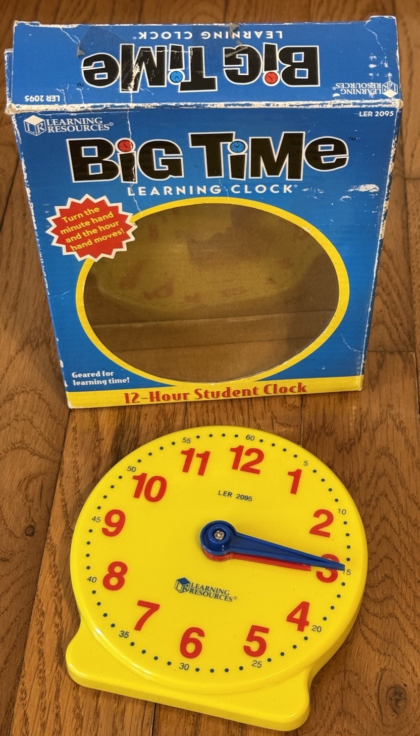 Big Time Learning Clock Learning Resources With Box 5.5″