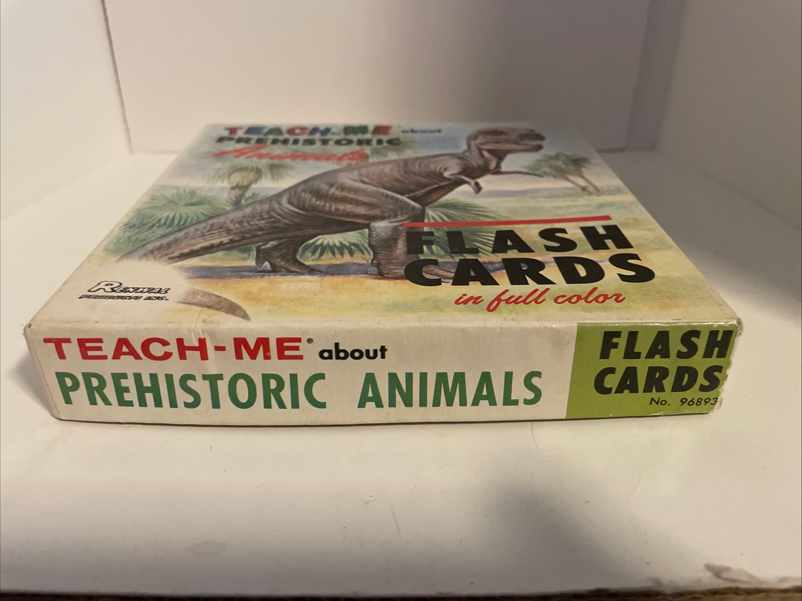 Vintage 1968 Teach Me Prehistoric Animals Flash Cards Dinosaurs 48 Cards