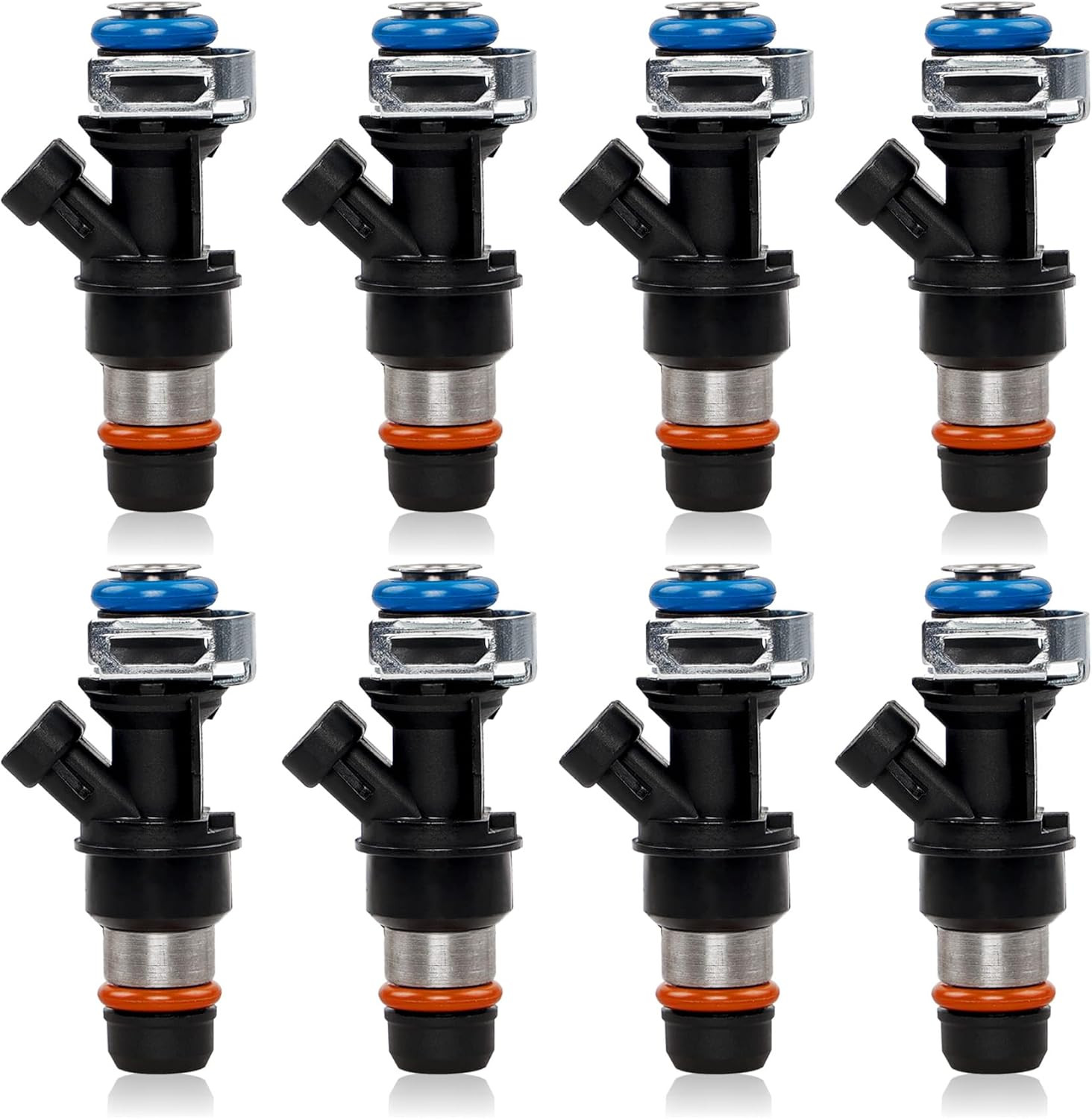 4.8 5.3 6.0 Fuel Injector 4 Holes 8Pcs, Compatible with 1999-2006 Chevrolet Silv