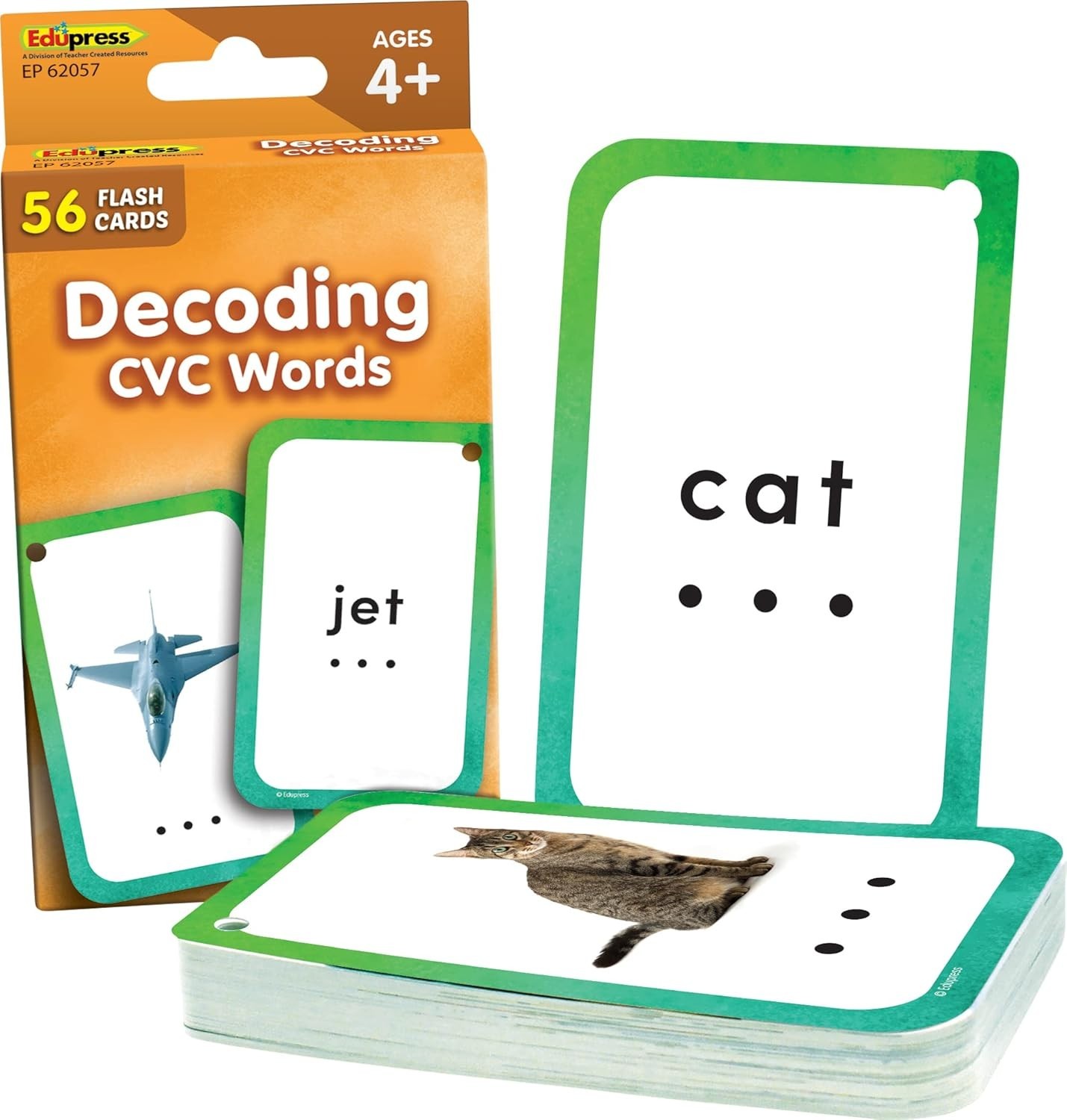 Decoding CVC Words Flash Cards – 56 Engaging Double-Sided Cards for Learning