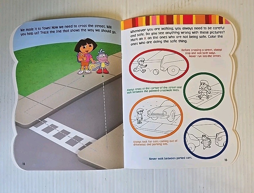 Dora the Explorer Safety Workbook Wipe Off Activity Book-Learning Horizons Staff