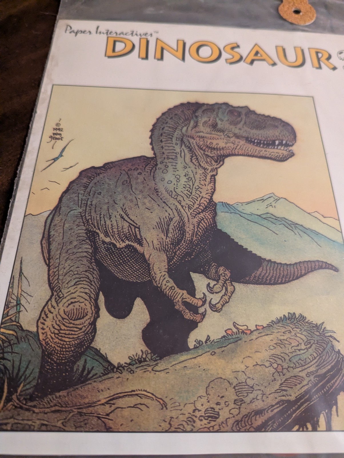 Dinosaur 3-D Paper Skull TYRANNOSAURUS Vintage 1993 Model Fossil New SEALED