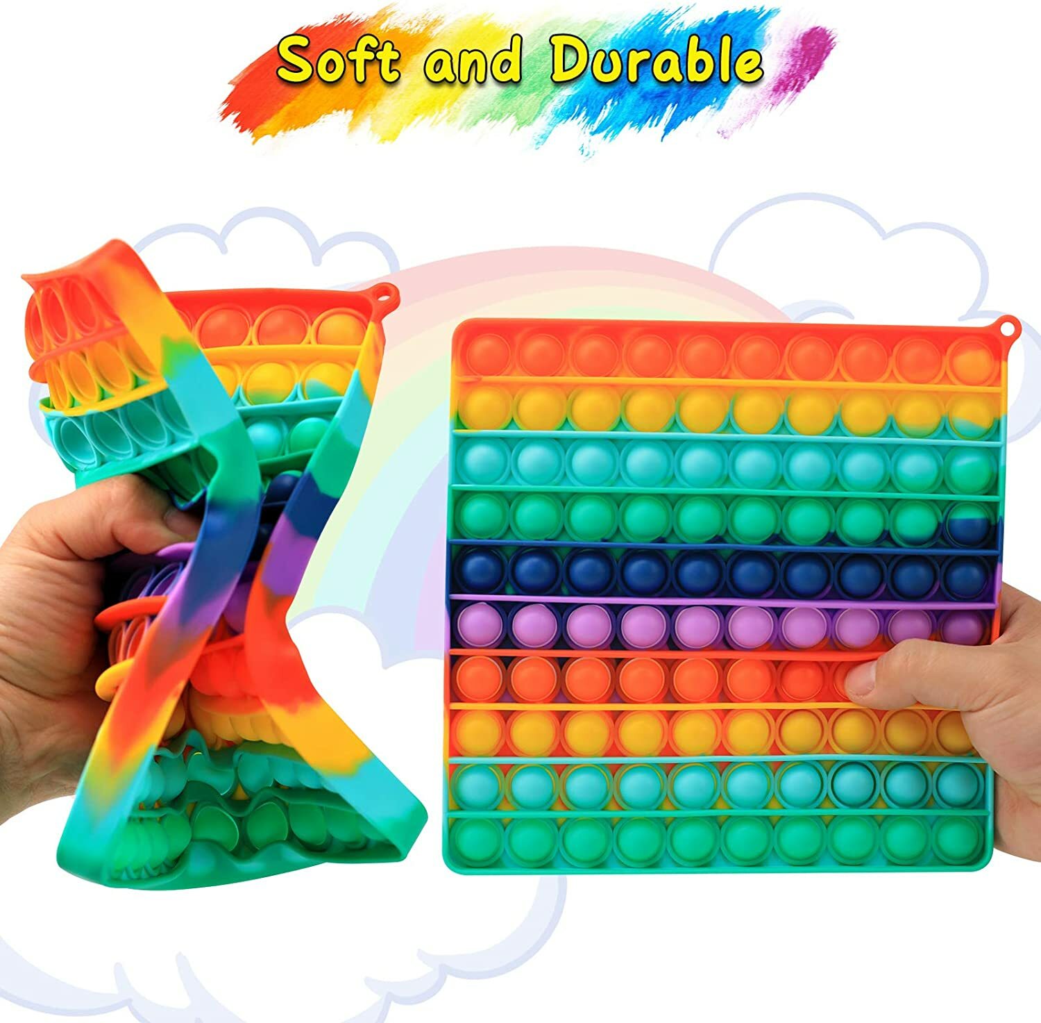 Popit Fidget Toy Push Bubble Sensory Stress Relief Kids Family Square Game Gift