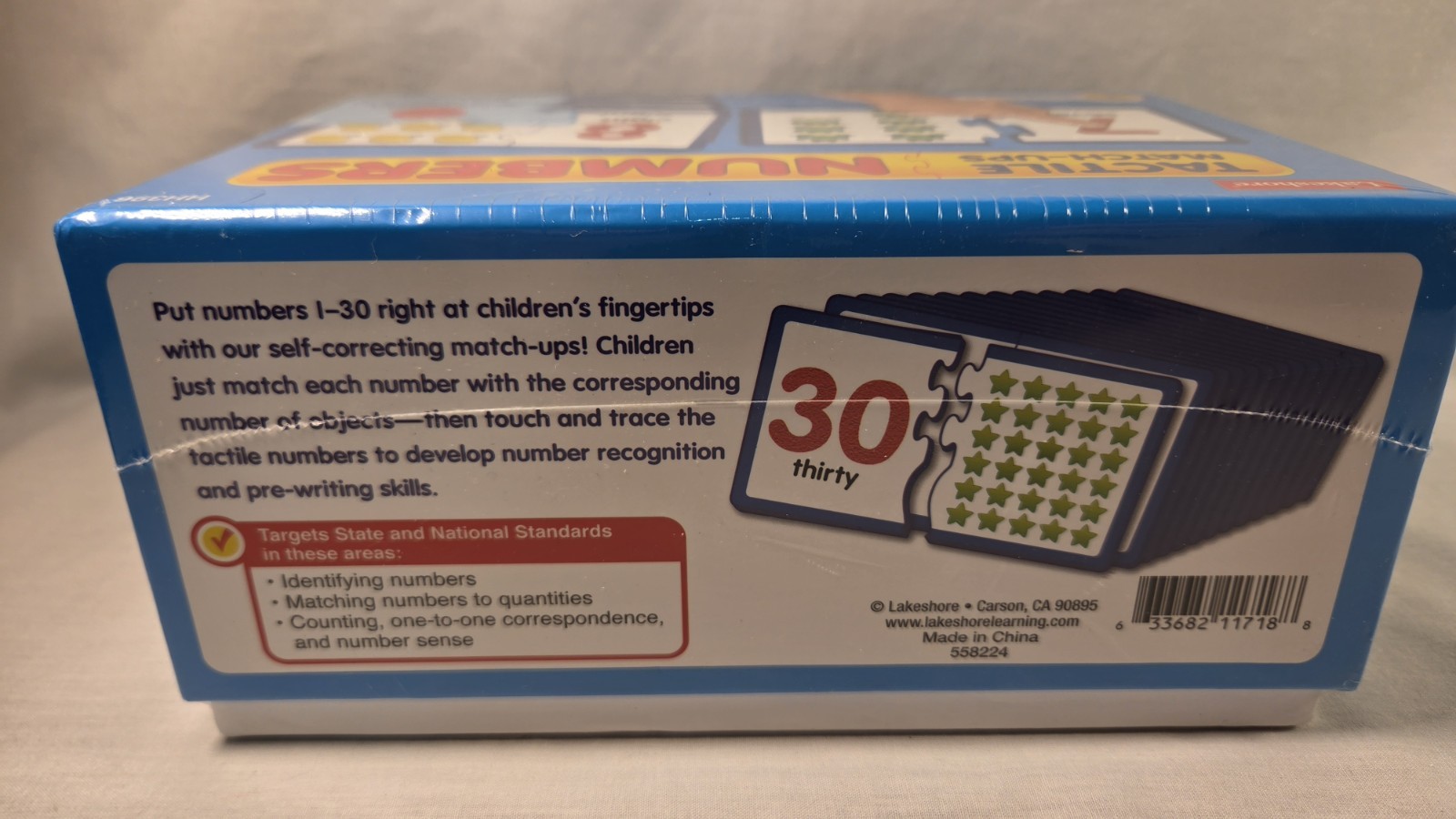 Lakeshore Learning Tactile Number Match Ups Numbers 1-30 NEW HH396