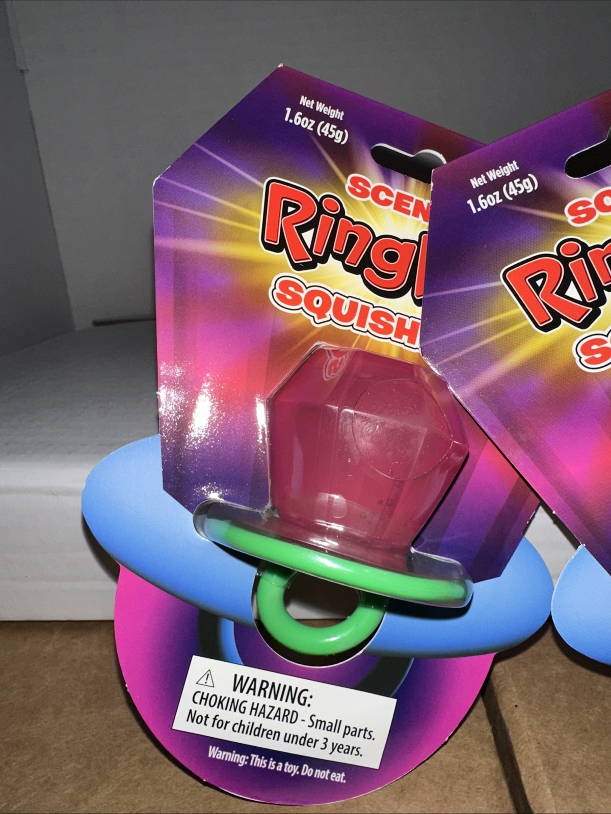 Scented Ring Pop Squishy Sensory Toy Pink Green