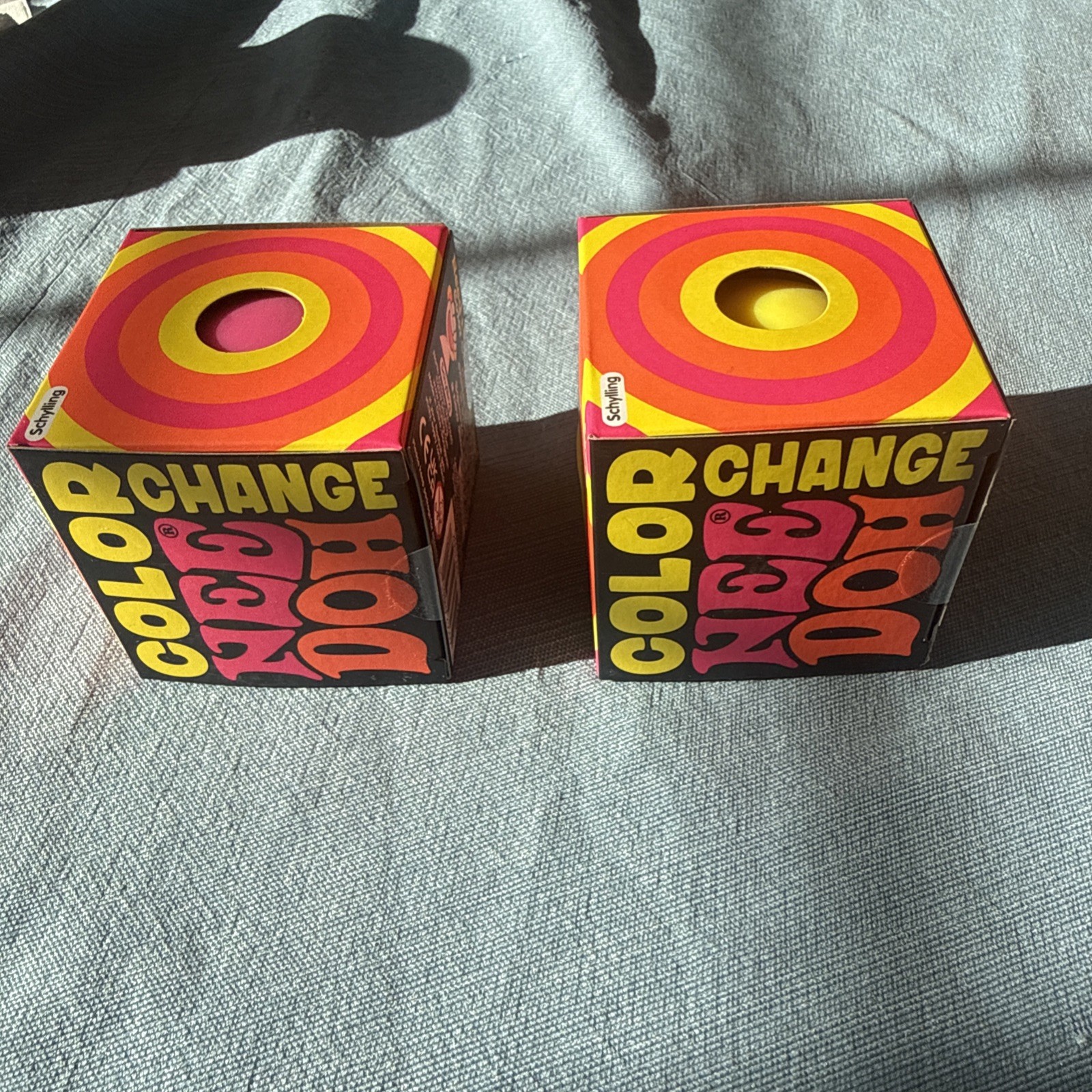 NeeDoh Color Change Lot of 2 Yellow And Pink – Authentic New