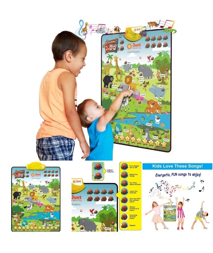 Smarty Zoo Animals Toddler Toy, Interactive Learning Poster