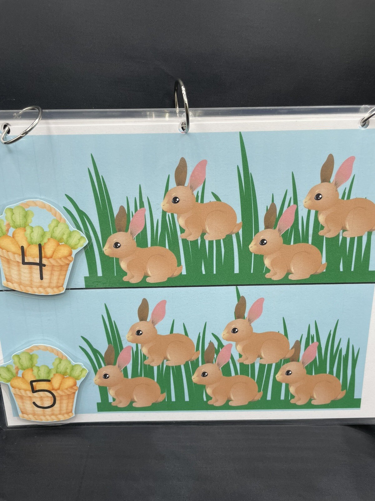 Preschool File Folder Busy Book Activity Game Counting Numbers 0-10