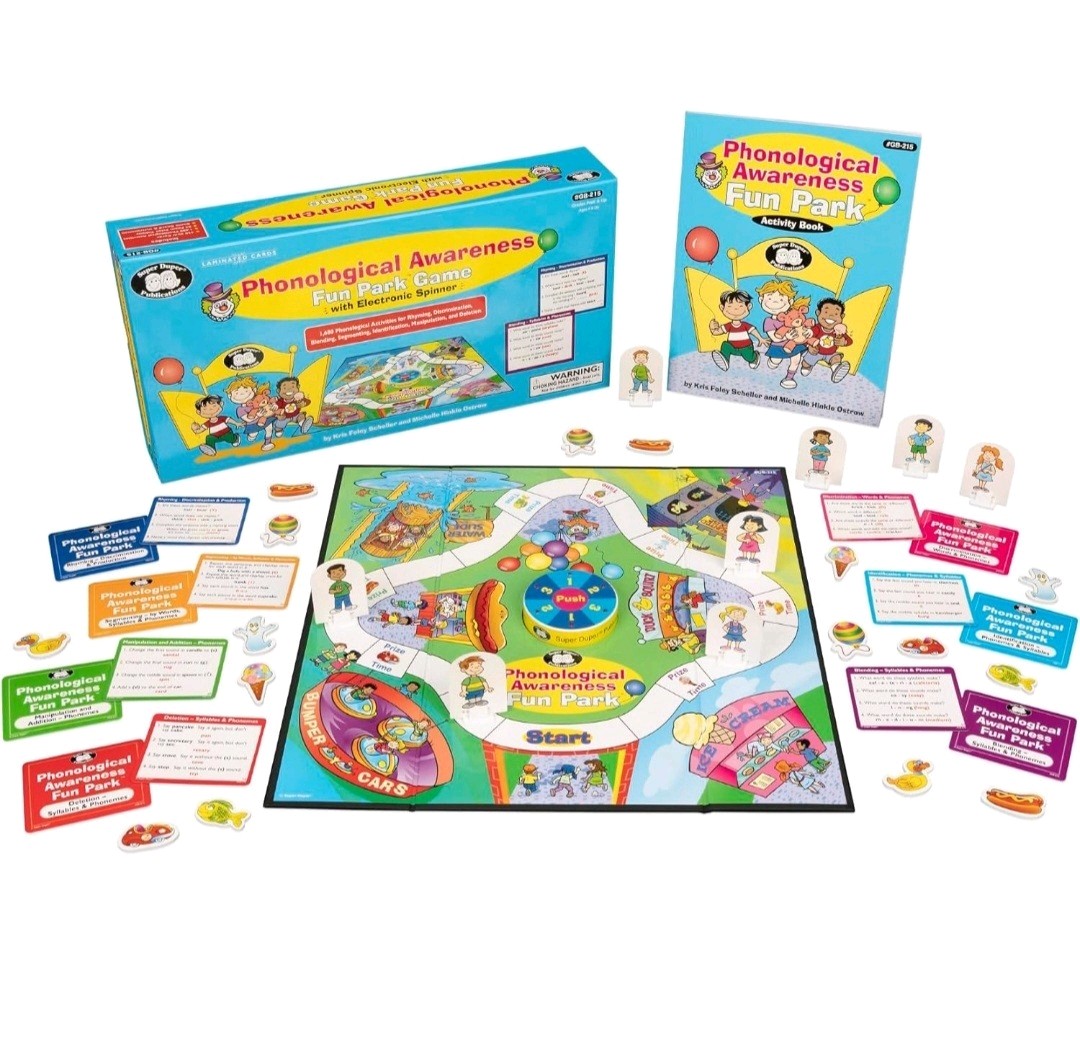 Phonological Awareness Fun Park With Electronic Spinner Super Duper Publications