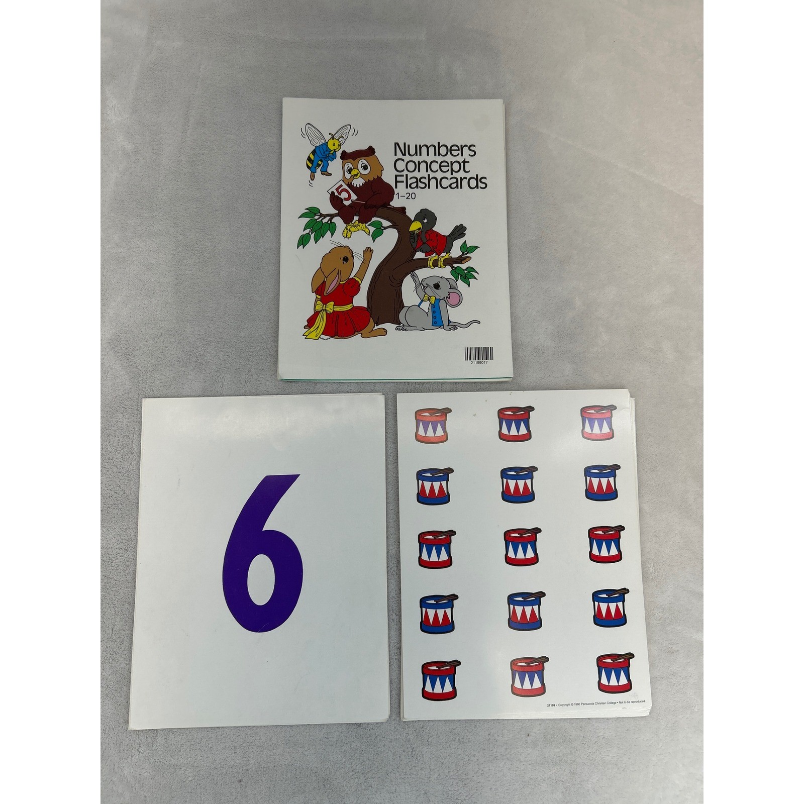 A Beka Numbers Concept Flashcards 1-20 Educational Counting Math Pre-K