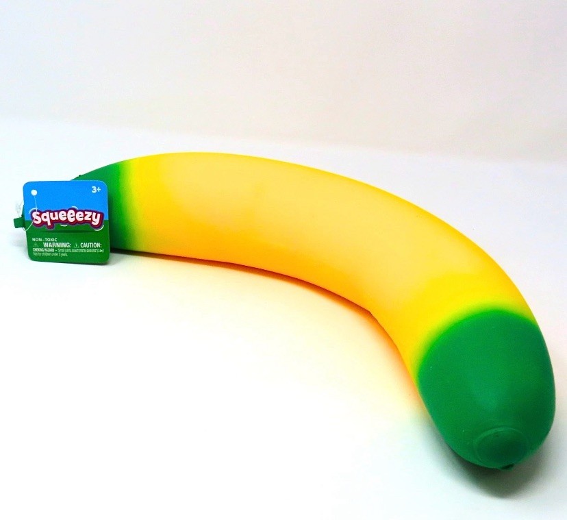 Sunny Days Jumbo Squeeze Banana Squishy Stress Relief Sensory Fidget Toy NEW