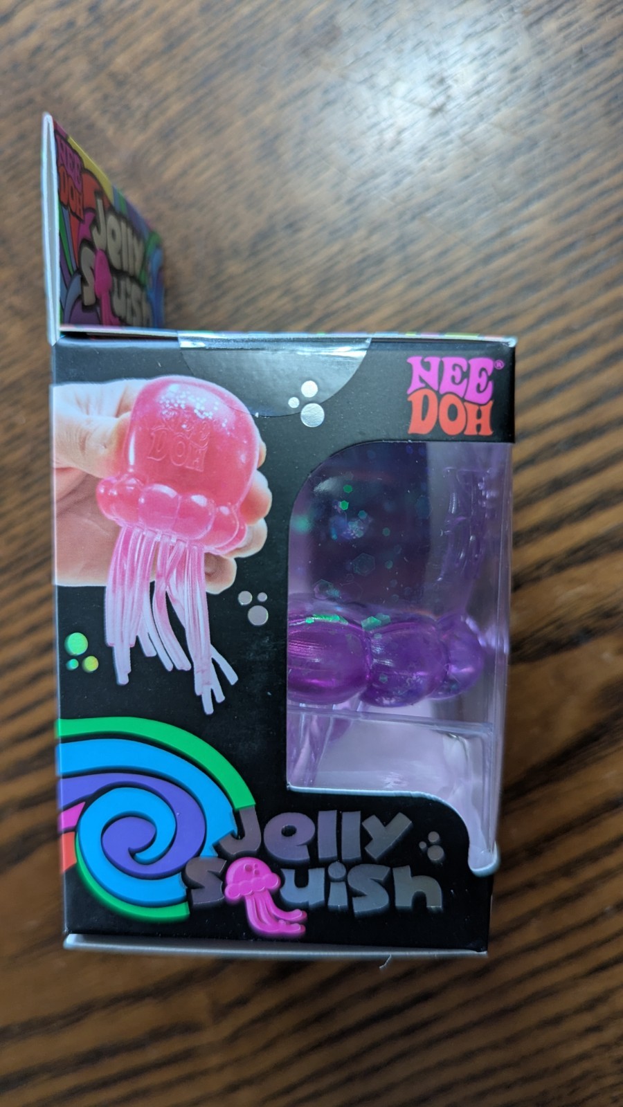 NeeDoh Jelly Squish Jellyfish Super Solid Squish Squeeze Toy Purple 3+ 25330NAB