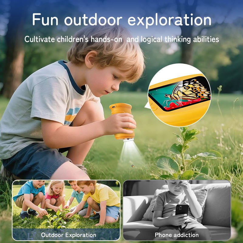 1000X Digital Portable Microscope for Kids with 2.0″ IPS Screen Mini Pocket STEM