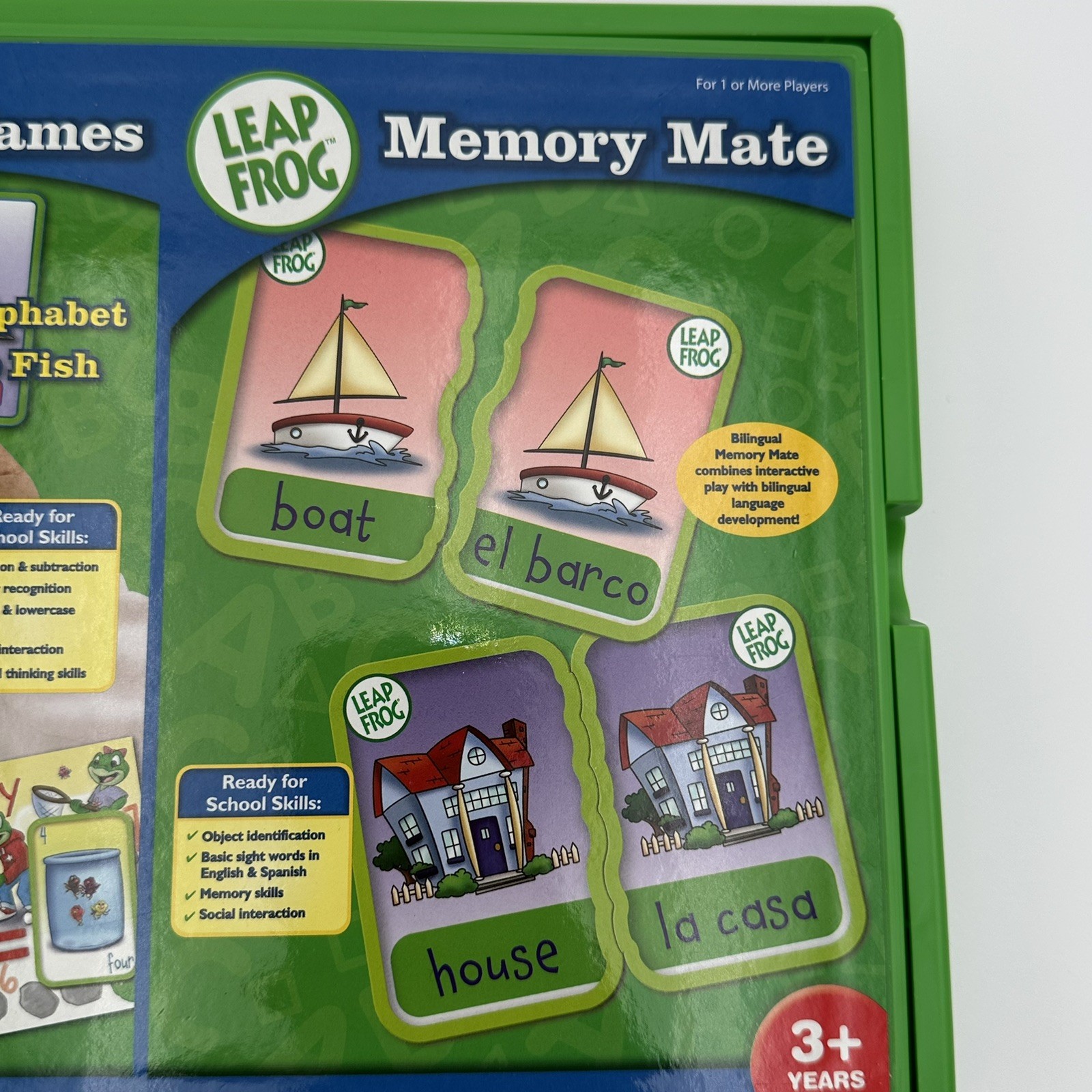 Leap Frog My Card Games Bilingual Memory Mate Hard Plastic Storage Case NEW