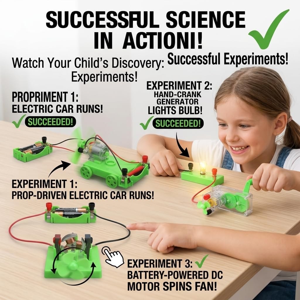 Physics Science Lab Learning Circuit kit, Electricity Experiment Set,DIY DC E…