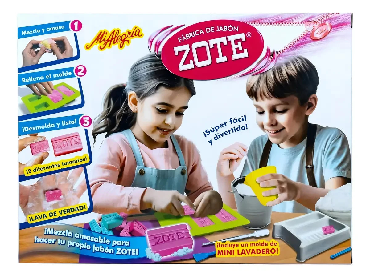 Mexican Toy Juego Fabrica De Jabon Zote – Mi Alegría Color Rosa Made In Mexico