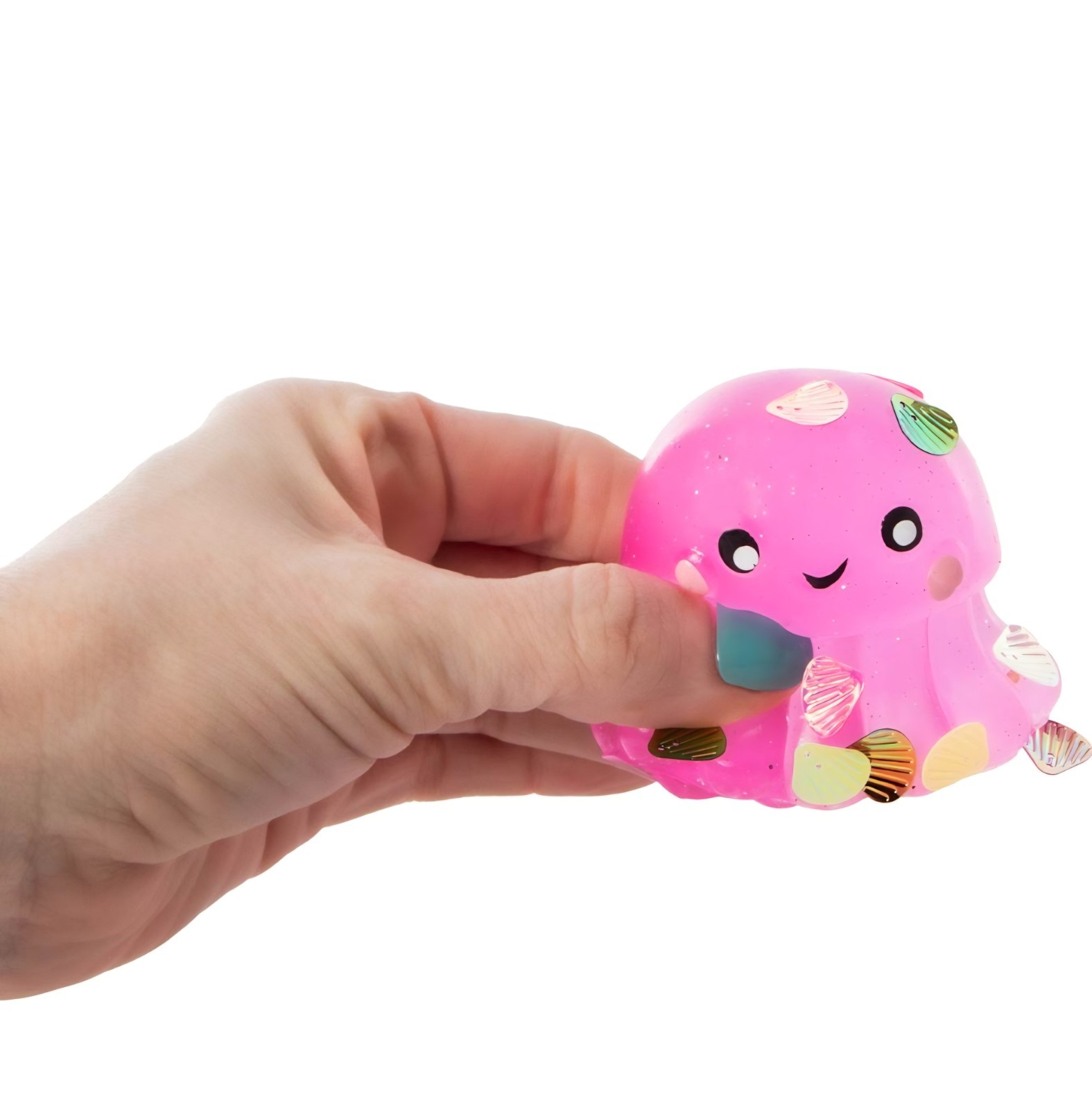 Taba Squeez NINA Pink Jellyfish Squishy, Series 1 w/ Jelly Fish and Sequin Pack