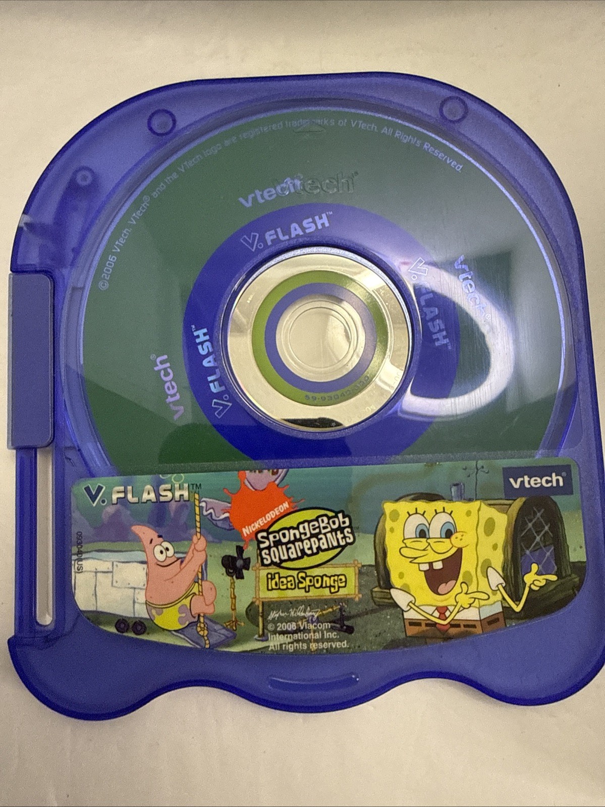 VTech V.Flash And SpongeBob Game System Console 1 Controller UNTESTED NO CABLES