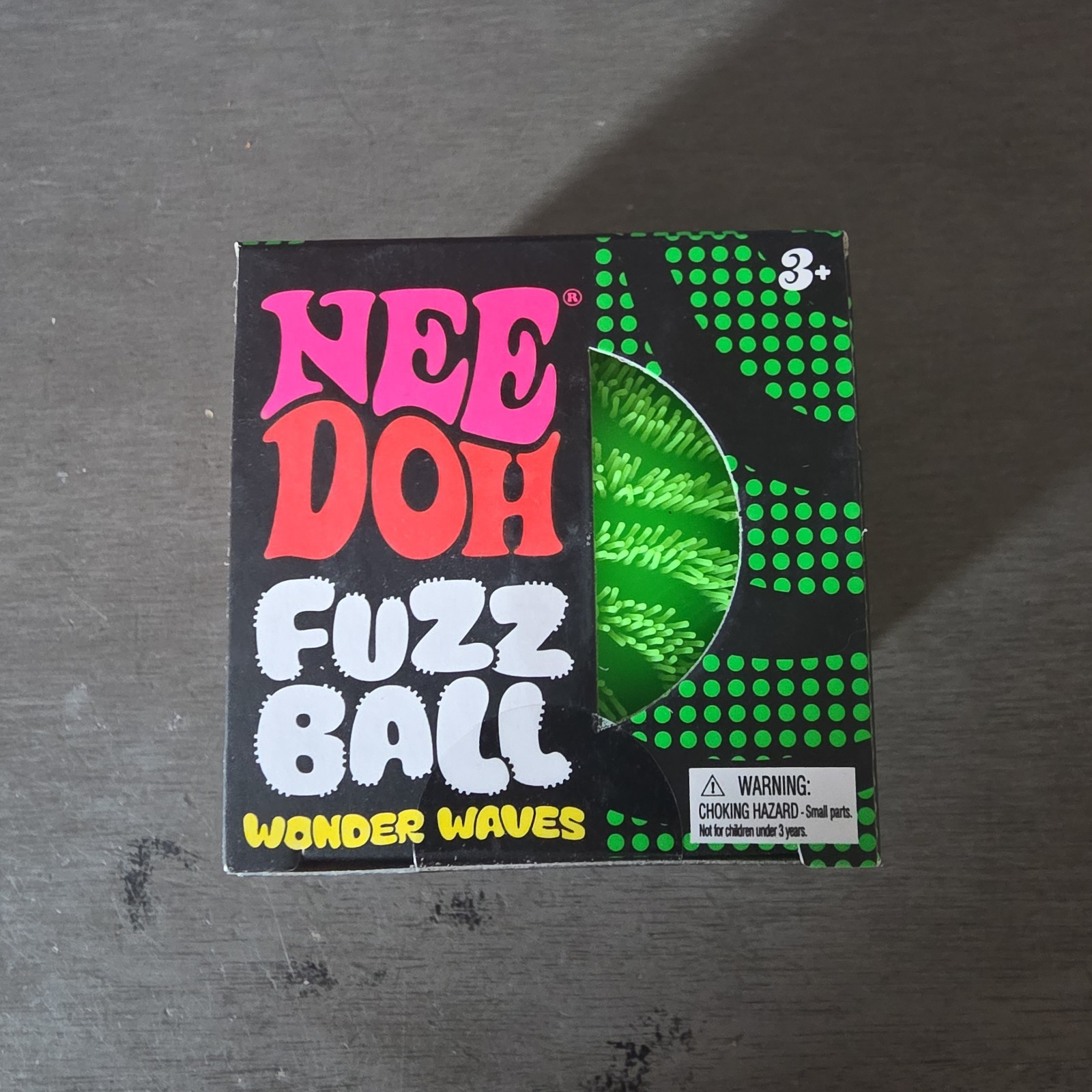 Needoh FUZZ BALL The Velvet Squeeze Nee Doh Squish Stress Ball NEE-DOH – Green