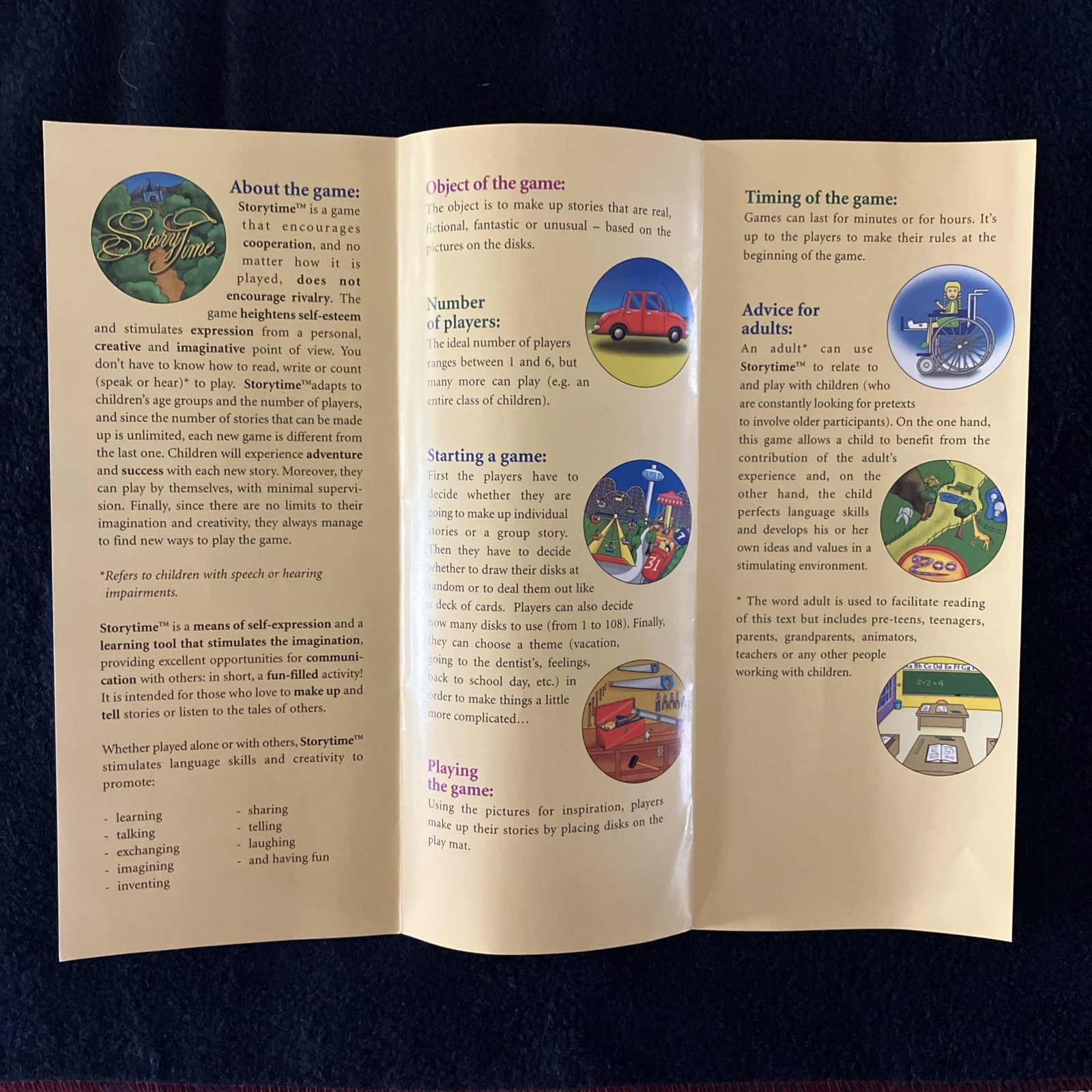 STORY TIME Game – Speech/Language Homeschooling Counseling Emotions Imagination