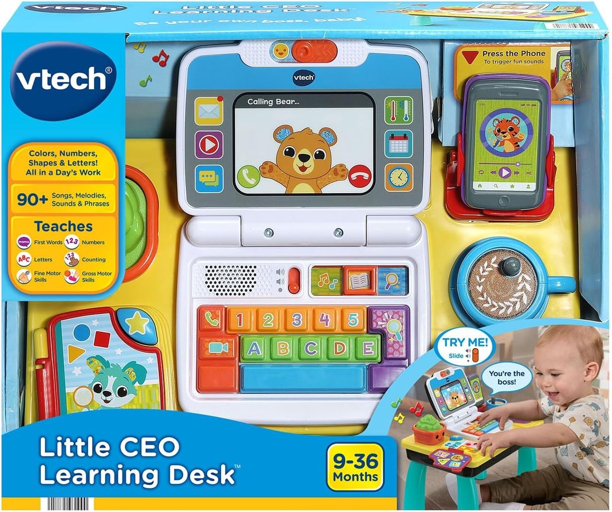 VTech Little CEO Learning Desk Toddler Activity Center Numbers, Letters & Music