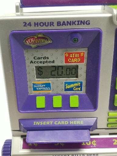 Toy Electronic Deluxe ATM Bank Teller Machine Summit Brand