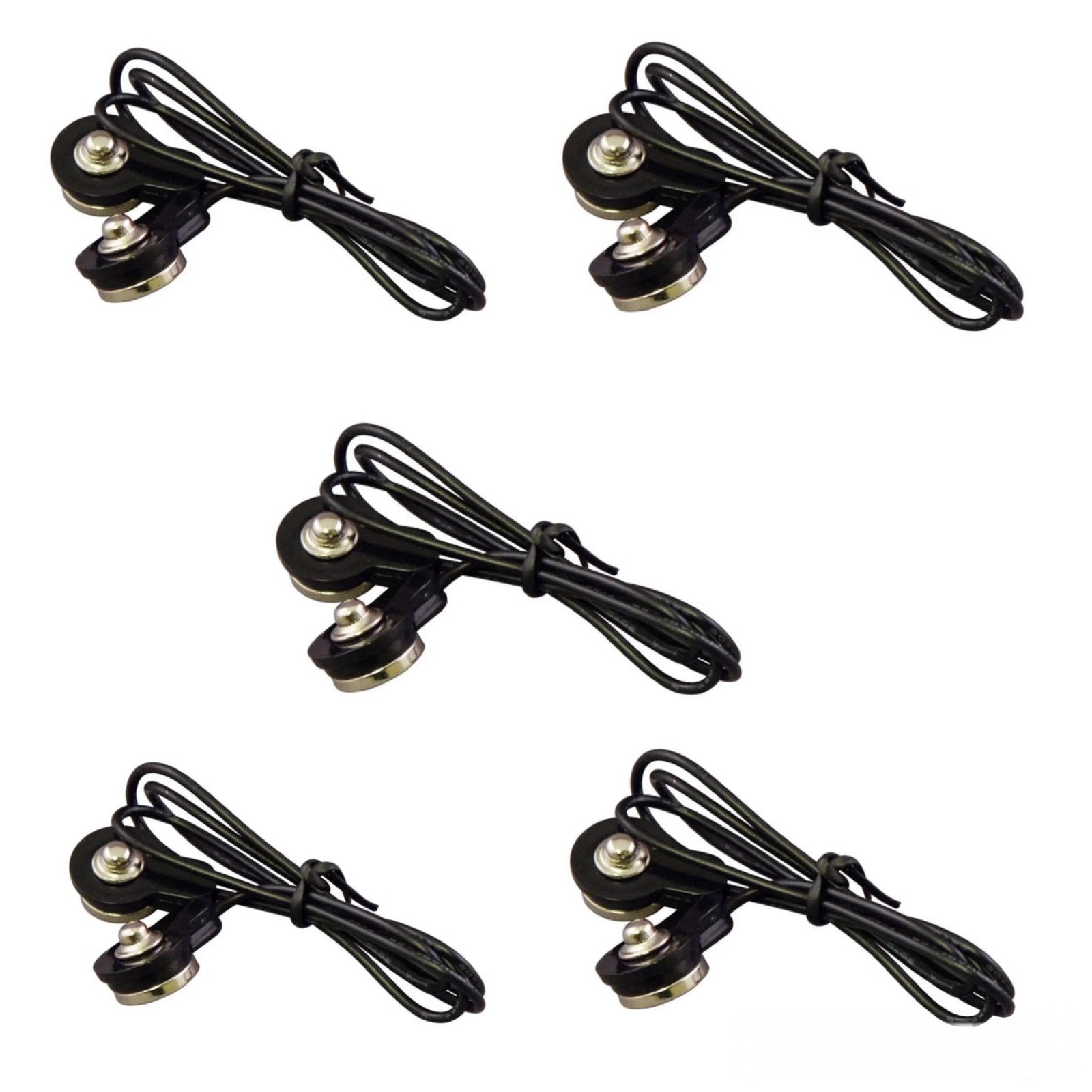 (5 PACK) SNAP CIRCUITS 6SCJ1 REPLACEMENT PART 18″ BLACK JUMPER WIRE MALE TO MALE