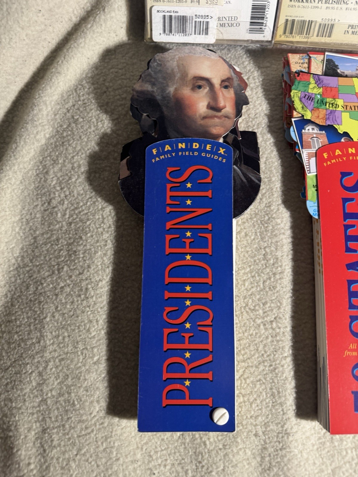 Fandex 50 States US Presidents Vintage Home School Nostalgia Tutor Studying 90s