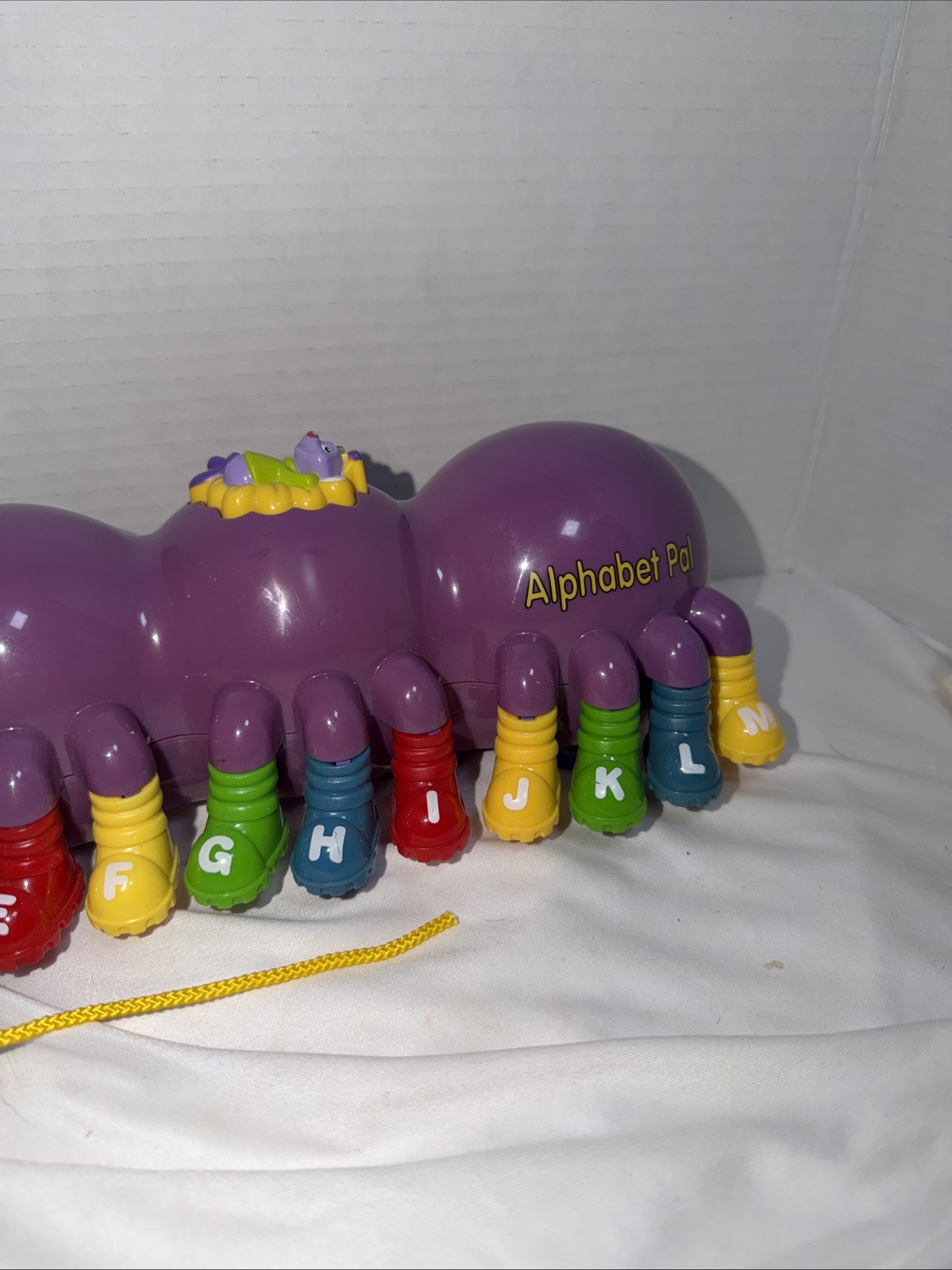 Leapfrog Alphabet Pal Purple Caterpillar Pull Toy Interactive Musical WORKS